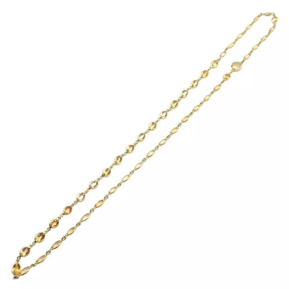 Rare! Authentic Laura Munder 18k Yellow Gold Citrine Long 24